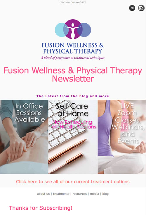 Fusion Wellness PT Newsletter